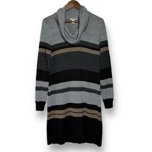 Ann Taylor LOFT Wool Sweater Dress | Medium | Stretch | Cowl Neck‎ | Long Sleeve